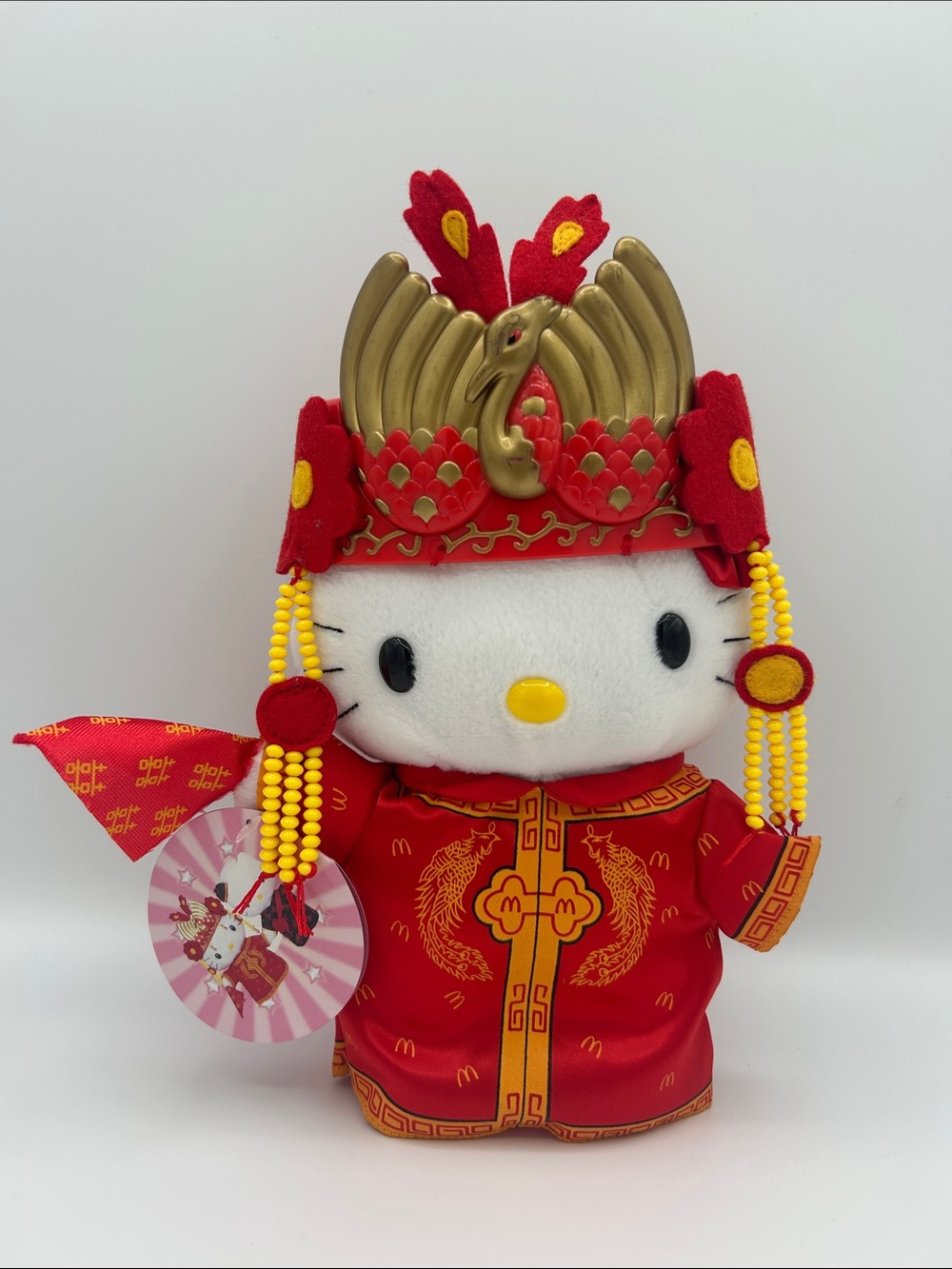 Vintage 1999 10” McDonald’s Sanrio Hello Kitty Chinese Wedding Plush NWT